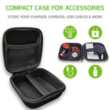 EVA01 - Compact Case for Accessories, Compatible for Wall Charger, Earbuds, USB Cables, and More