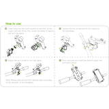 PHBIKE01 - Cellet Bike Phone Mount Holder - 360° Rotation, Universal Handlebar Clamp 0.88-1.26", Non-Slip Cradle for iPhone & Android 4.7-6.8", Easy Install Bicycle Motorcycle