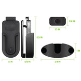 CLIP4BLACK - Cellet Universal Swivel Clip Set – 4-Piece Mount Kit for Phones, Walkie-Talkies & Remotes – 360° Rotation, Quick Release, Belt Clip & Double-Sided Adhesive Mount