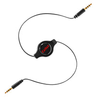 CN3535RBKB - Cellet Black Retractable 3.5mm Pin to 3.5mm Input Stereo Audio Cable