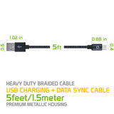 DAMICROUSBB - Micro USB Cable, Cellet 5 Ft. Micro USB Charging / Data Cable - Black