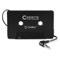 CNCASSETTE - Cellet Universal Car Cassette Player Adapter with Aux 3.5mm Male Jack for MP3 MP4 Player Phone for iPhones iPods Android Phones MP3 Players