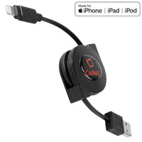 DAAPP8RBK - Retractable iPhone Lightning USB Charging Cable MFI Certified - Black