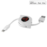 DAAPP8RWT - Retractable iPhone Lightning USB Charging Cable MFI Certified - White