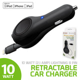 PAPP8R21 - Cellet 10 Watt (2.1 Amp) Lightning 8 Pin Retractable Car Charger for iPod, iPhone, iPad (Apple MFI Certified)