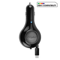 PUSBC30R - Cellet 3A / 15W USB-C Retractable Car Charger for iPhone 15 Series, Samsung Galaxy S24 Series & more