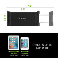 PHCDTAB-  Cellet Tablet CD Slot Mount – Universal Car Tablet Holder for iPad Pro, iPad Mini, Samsung Galaxy Tab, Kindle – Fits Devices Up to 6.8” Wide, 360° Rotation, Secure Lock & Stabilizing Knob
