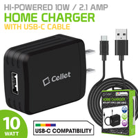 TCUSB10W - High Power USB Home Charger, 2.1A/10W USB Home Charger (USB-C Cable Included)