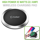 QI500 - Wireless Charging Pad, High Power 10 Watts (2.1 Amp) Ultra-Slim Wireless Charging Pad for Samsung Galaxy S9/S9 Plus, S8/S8 Plus, Galaxy Note 8, Apple iPhone X, 8/8 Plus and All Wireless (Qi) Enabled Devices by Cellet - Grey