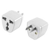 CNFPIN2FA - Cellet Universal Travel Plug Adapter 2 Pack, EU UK Europe Asia to US Outlet Plug Converter, Round to Flat Pin AC Power Adapter for USA Grounded Wall Socket, Compact International Power Plug
