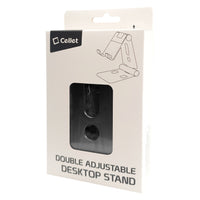 PHALUBK - Adjustable Desktop Stand, Heavy Duty Adjustable Aluminum stand with 270 Degree Rotation for Smartphones, Tablets, iPads and Nintendo Switch – Black