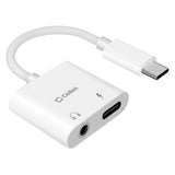 DCAPOWERFA - USB-C Audio & Charge Adapter – Dual USB-C to 3.5mm Audio Converter & Charge Adapter