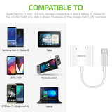DCAPOWERFA - USB-C Audio & Charge Adapter – Dual USB-C to 3.5mm Audio Converter & Charge Adapter