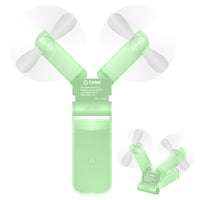 FAN500GR- 2 in 1 Mini Handheld Fan 500mAh Dual Fan Heads - Green