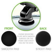 DISK3 - 3-Pack Phone Mounting Plate with Smooth Surface on the Front and Sticky Pad on the Back