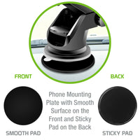 DISK3 - 3-Pack Phone Mounting Plate with Smooth Surface on the Front and Sticky Pad on the Back