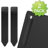 STHOLDER2 - Cellet 2 Pack Stylus Pen Holder for iPad - Elastic Sleeve with Premium Adhesive, Compatible with Apple iPad Pro, Air, Mini, iPad & Tablets - Black