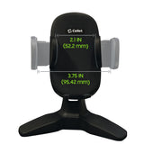 PHW100 - Cellet Desktop Phone Holder Stand for Desk - Adjustable 360 Degree Rotating Smartphone Mount with Quick Release Button, Non-Slip Base, Fits iPhone, Samsung Galaxy, Heavy Duty Desk Mount