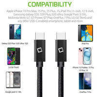 DCDC4BK - USB-C Charging Cable, 4ft. USB-C to USB-C Fast Charging and Data Sync Cable Compatible to ALL USB-C Device - Black