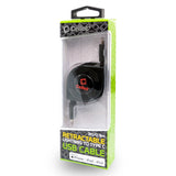 DCA8RBK - DAC8RBK - Cellet MFi Certified Retractable Lightning to USB-C Cable – 3ft Fast Charging Cord – Tangle-Free, Portable & Durable – Compatible with iPhone, iPad, and USB-C Chargers