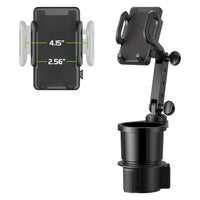 PH641 - Cup Holder With Phone Holder; Adjustable Base To Fit Most Cars