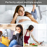 PHX200 - Cellet Flexible Gooseneck Tablet Holder & Smartphone Mount – 32-Inch Long Arm Desk Clamp Stand with 360° Rotation, Fits 4.5” to 8.5” Devices, Heavy-Duty Bedside & Kitchen Mount for iPad, iPhone, Black