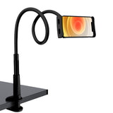 PHX200 - Cellet Flexible Gooseneck Tablet Holder & Smartphone Mount – 32-Inch Long Arm Desk Clamp Stand with 360° Rotation, Fits 4.5” to 8.5” Devices, Heavy-Duty Bedside & Kitchen Mount for iPad, iPhone, Black