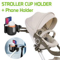 PH203CUPB - Stroller Cup Holder With Phone Holder