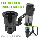 PH640 - Cup Holder Tablet Mount, Tablet Cup Holder Mount with Built in Cup Holder Compatible to iPads, Pro Air Mini Tablets