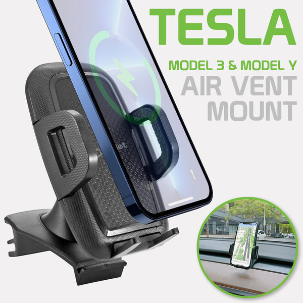 PH240 - Air Vent Mount for Tesla Model 3 & Model Y Compatible to iPhone 14, 14 Pro Max, Galaxy S22 Ultra, S22+ and More