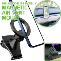 PH211 - Magnetic Air Vent Phone Mount, Magnetic Ring Phone Holder Compatible for Tesla Model 3 & Tesla Y