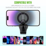 PH211 - Cellet Magnetic Air Vent Phone Mount for Tesla Model 3 & Model Y – Cradle-Less 360° Rotation Car Holder with Extra-Strength Metal Ring – Compatible with iPhone 16/15/14/13 & Samsung Galaxy S25/S24