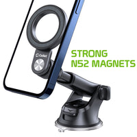 PHM300 - Magnetic Car Dashboard & Windshield Phone Holder Mount, 360 Rotation, Extendable Arm