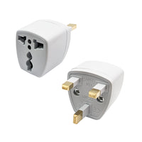 CNFPINGUK - Cellet Universal Travel AC Wall Power Adapter to Convert USA, China, AU, EU & other Plugs to UK/Hong Kong/Singapore Plug Socket (2-PACK)