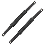 STBRONC - Paracord Roll Bar Grab Handles for Ford Bronco 2021 2022 2023 2024 Accessories, Heavy Duty Interior Grip Handle, Non-Slip Grab Bar for 2/4 Door Bronco, Black Thick Paracord with Metal Buckles, 2-Pack