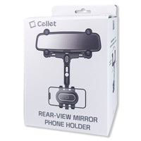 PHMIR5 -  Cellet Versatile Rear View Mirror Phone Holder with 360°Rotating Cradle & Numerous Viewing Angles