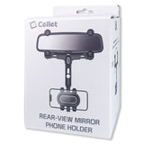 PHMIR5 -  Cellet Versatile Rear View Mirror Phone Holder with 360°Rotating Cradle & Numerous Viewing Angles