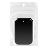 CLCMETALP4 - Heavy-Duty Magnetic Phone Mount Metal Plates 4 Pack - 2 Black & 2 White Adhesive Plates for Magnetic Car Mounts, Universal Thin Rectangular Metal Stickers with Protective Film for iPhone & Android