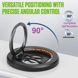 CLCMRINGC - Magnetic Phone Ring Holder Compatible with MagSafe - Ultra-Light 45g Aerospace Design - 360° Rotation & 90° Flip Metal Kickstand - Strong Grip Mount for iPhone 15 14 13 12, Plus, Pro Max & All Cases