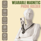 PHNECMAG - Cellet Magnetic Neck Phone Holder for Video Recording, Flexible Gooseneck Wearable Hands-Free POV Mount with N52 Magnets & Anti-Drop Safety Lanyard for iPhone, MagSafe & Smartphone