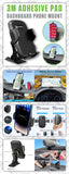 PHD300 - 🚗 Cellet Universal Car & Desk Phone Mount - Strong 3M Adhesive Pad, 360° Rotation, One-Touch Release - Secure Windshield, Dashboard & Countertop Holder for iPhone, Samsung, Android