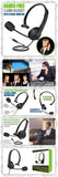 EP35C FA - Cellet Universal Mono 3.5mm Hands-Free Headset with Flexible Boom Microphone – Adjustable Headband, Single-Ear (Mono) Wired Headset for Calls & Office Use