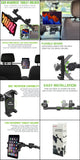 PH360 - Cellet Car Headrest Tablet Holder – 360° Rotating Backseat Mount for 7–10” Devices | Universal Fit for iPads, iPhones, Galaxy Tabs, Nintendo Switch – No Tools Needed