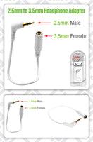 CN25M35F - Cellet 2.5mm Male to 3.5mm Female Audio Adapter Cable, 5-Inch Gold-Plated TRRS Connector – Right Angle Plug for Mobile Credit Card Readers, Headsets & Devices with Bulky Cases