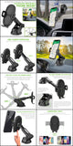 RHSU200 - Cellet Dashboard/Windshield Phone Mount with Telescoping Arm – Adjustable Suction Holder, 360° Rotation, One-Touch Release – Fits iPhone 16/15/14 Pro Max, Samsung Galaxy S25/S24/S23 & More