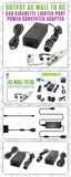 FM8500 - Cellet AC to DC Car Power Converter Adapter, 110V/120V AC Wall Outlet to 12V DC Cigarette Lighter Socket, 8.5A 102W Power Supply Adapter for Car Accessories, GPS, Phones, Dash Cams, Mini Vacuums