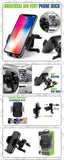 PHVENTCN - Universal Air Vent Phone Holder for Car, 360° Rotation Smartphone Mount with Adjustable Grip, Quick Release Button, Secure Cell Phone Stand for iPhone and Android