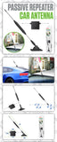 ACAR3A-AZFBA - 📡 Passive Repeater Car Antenna Signal Booster Kit for Vehicle Cell Phone Reception, 3M Adhesive Roof Mount External Antenna with Indoor Passive Repeater Patch, No Power Required, Universal Cars Trucks SUVs RVs 🚗
