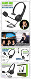 EP35C FA - Cellet Universal Mono 3.5mm Hands-Free Headset with Flexible Boom Microphone – Adjustable Headband, Single-Ear (Mono) Wired Headset for Calls & Office Use