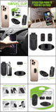CLIP4BLACK - Cellet Universal Swivel Clip Set – 4-Piece Mount Kit for Phones, Walkie-Talkies & Remotes – 360° Rotation, Quick Release, Belt Clip & Double-Sided Adhesive Mount